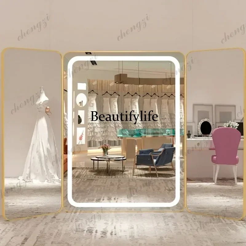 D8000   Oval Light Big Mirrors Full Body Color Changing Design Luxury Decorative Mirrors Living Room Dekoracyjne Lustra Home Dec