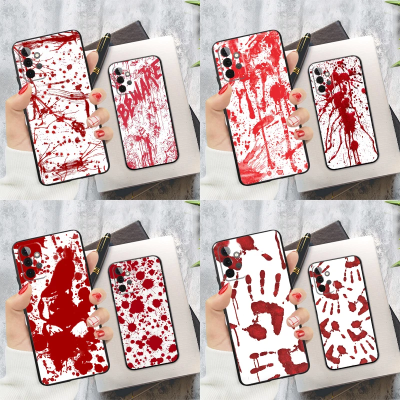 HALLOWEEN BLOODY SPLATTER Cover For Samsung Galaxy A55 A35 A25 A15 A52 A32 A12 A14 A34 A54 A51 A71 A13 A33 A53 Case