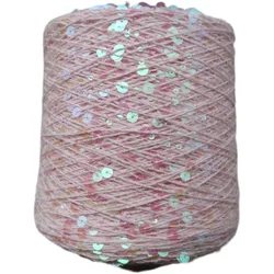 50g/Ball /140M 100% Cotton Yarn 6mm+3mm Special Sequin Yarn DIY Garment Accessories Rag Doll Knitting Threads Crochet
