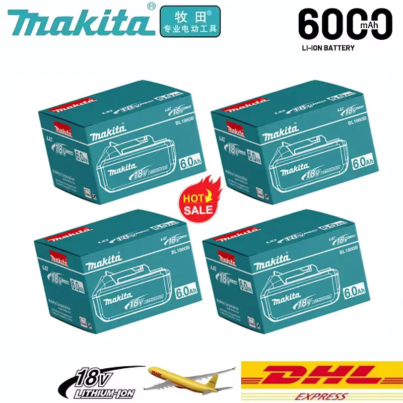 

100% Original Makita 18V 6.0Ah battery for Makita BL1830 BL1830B BL1840.BL1840B/BL1850 BL1860B power tools battery