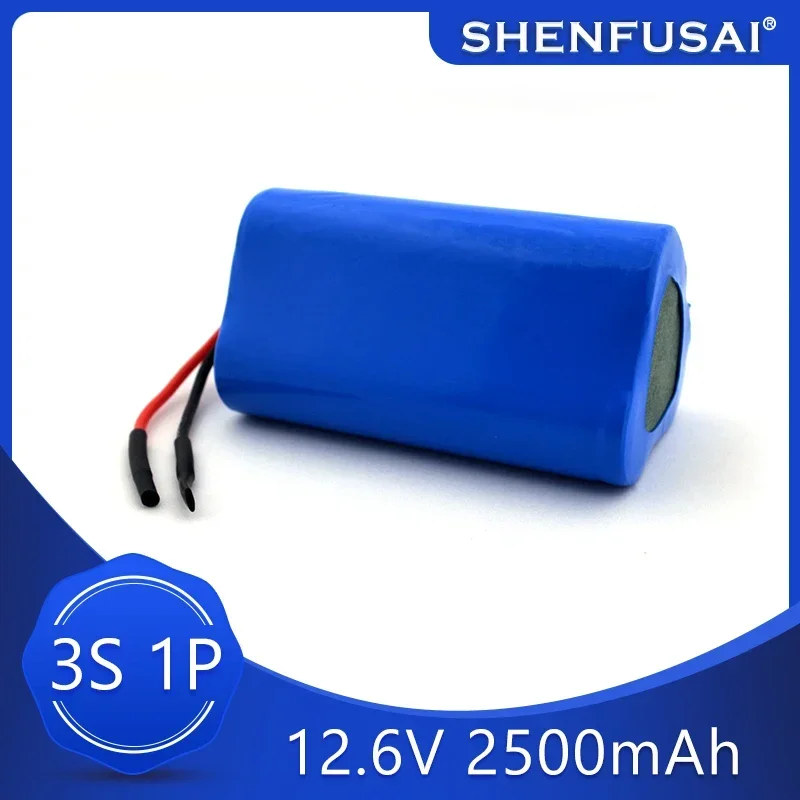 SHENFUSAI 12V 3S1P 12.6V/1.1V 2500mAh 18650 lithium-ion battery pack with 5A BMS for backup power TV camera