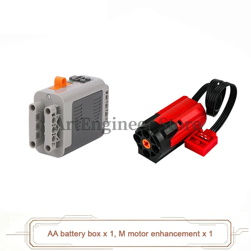 Verbessertes M/L/XL/Servo-Motor-Power-Functions-Set mit hohem Drehmoment, technische Bausteine, kompatibel mit Spielzeug der großen Marken