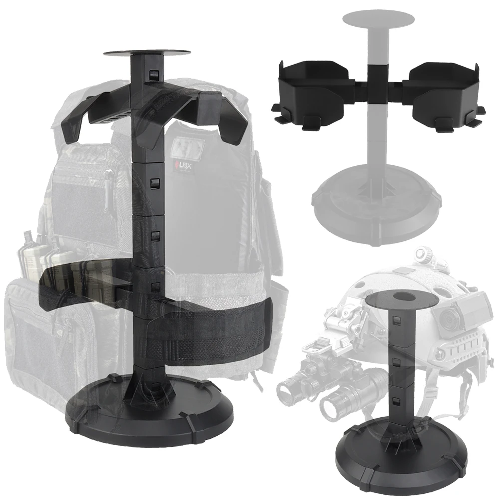 tactical-equipment-display-stand-for-hunting-vest-plate-carrier-fast-airsoft-helmet-combat-belt-display-holder-adjustable-gear