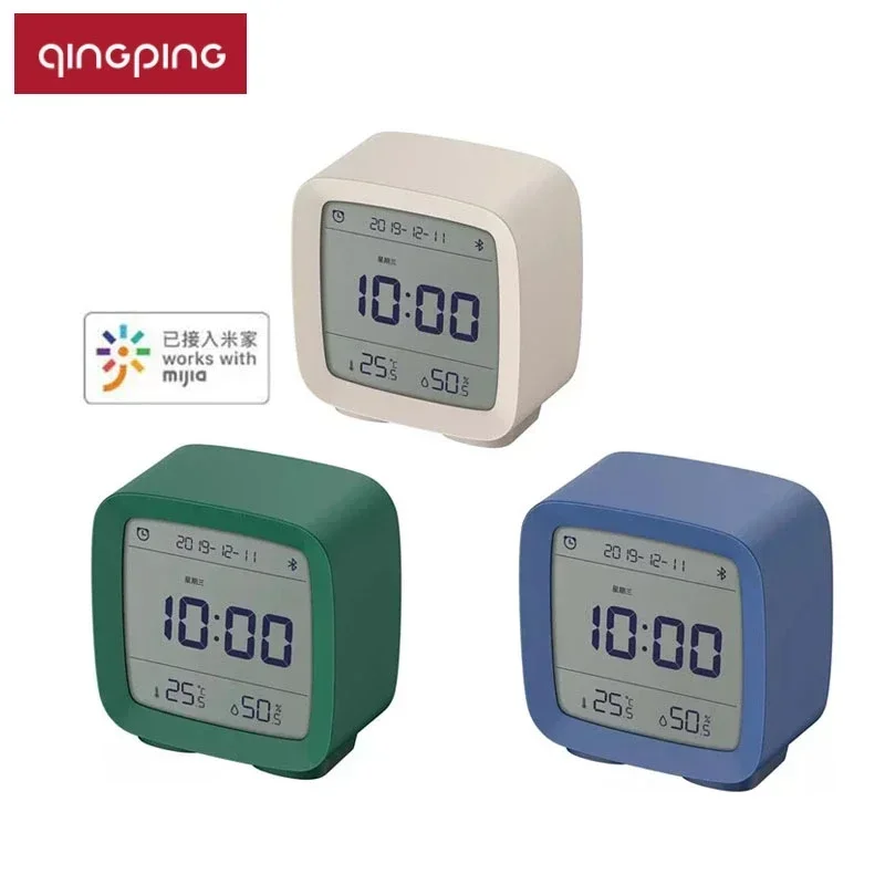Youpin Qingping Bluetooth Alarm Clock Temperature Humidity Display LCD Screen Adjustable Nightlight With Mijia APP Smart Home