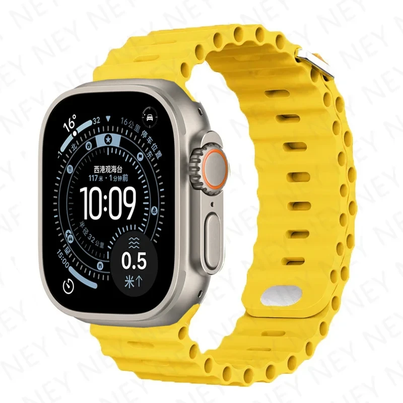 Ocean strap For Apple Watch S11 S10 46mm 42mm Ultra 2-3 Band 49mm Silicone Bracelet Wristband iWatch 9 8 7 45mm 41mm 44mm  band