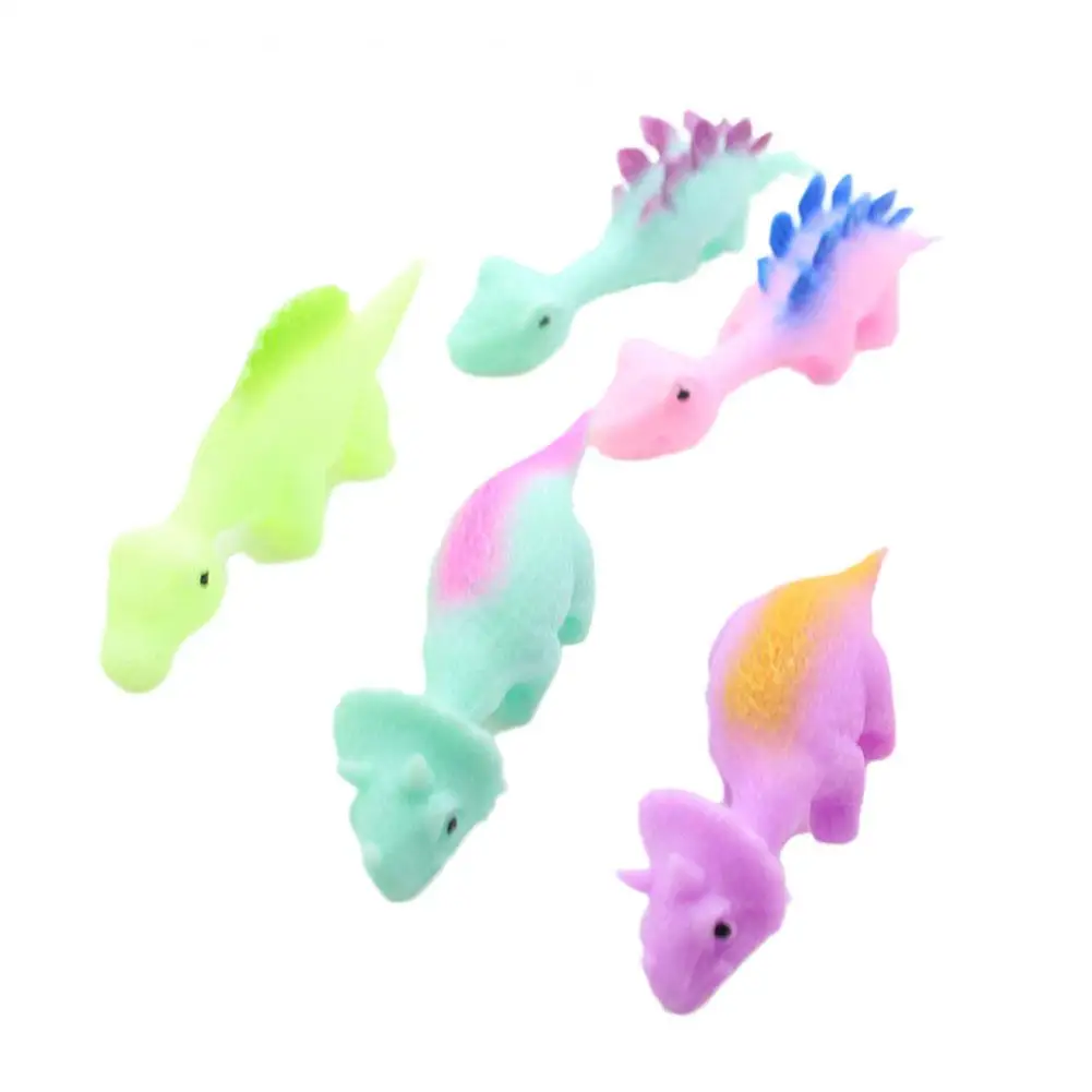 5/10pcs Dinosaur Finger catapulta giocattolo di decompressione Tpr Finger Slingshot per bambini festa di compleanno bomboniere Goodie Bag Pinata Fi A8v3