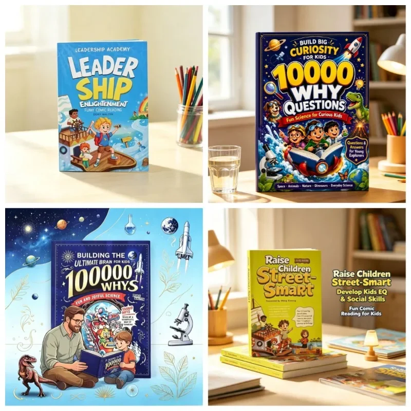 Children's Comic Book Set, Leadership Enlightenment, Emotional Intelligence and Social Training, 10000 Why Science Encyclopedias
