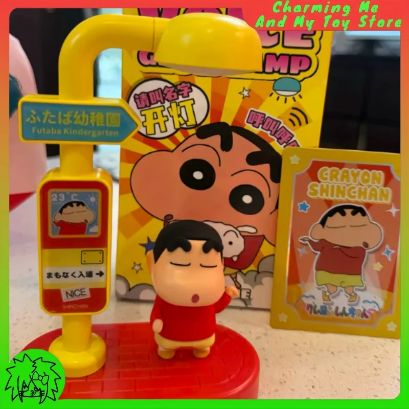 

In Stock Crayon Shin Chan Voice Controlled Light Serise Blind Box Voice Night Light Mystery Box Decoration Anime Figure Presents