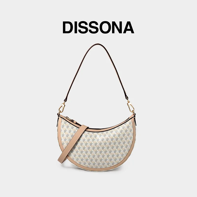 DISSONA Women's Handbag 2025 New Lucky Pouch Shoulder Bag Crossbody Bag Underarm Crescent Bag