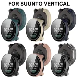 PC+Tempered Protective Case Full Coverage Bumper Screen Cover Anti-Scratch Protector Shell for Suunto Vertical