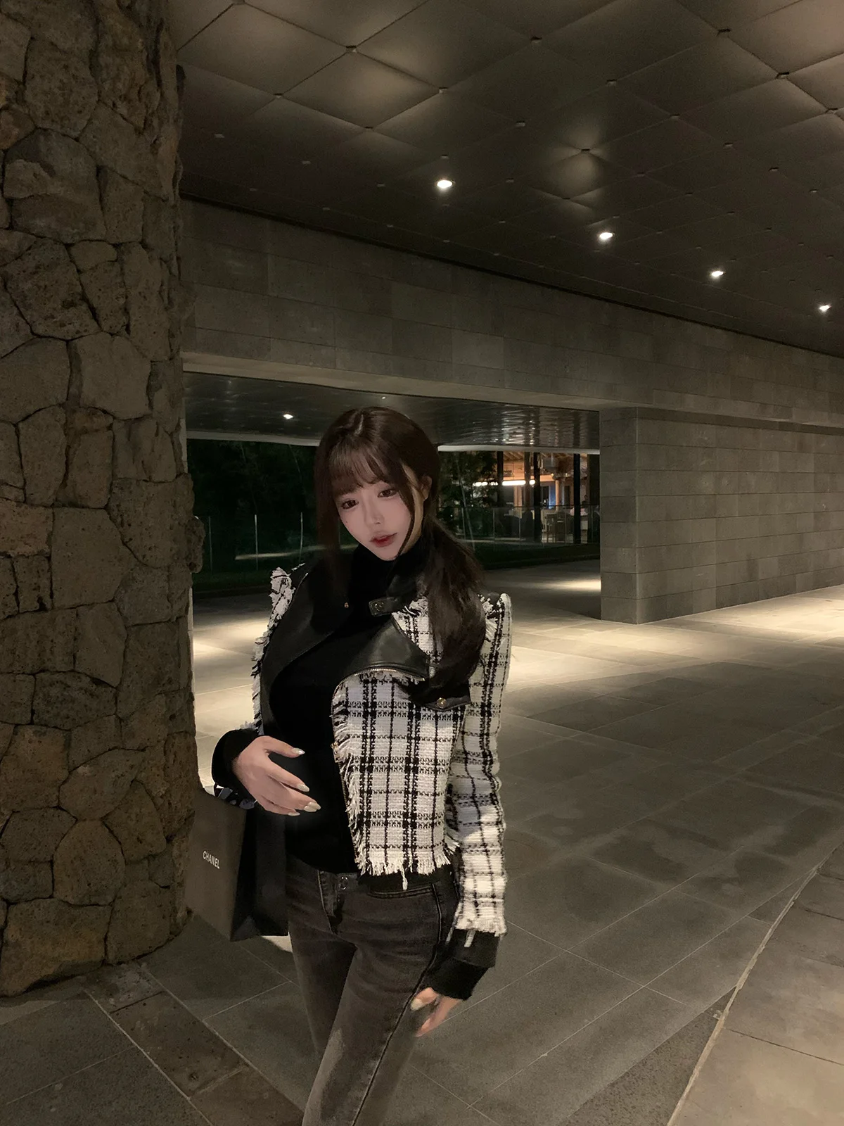 

Liuu ort Quilted Cotton Jaet Women's Autumn Winter Slim Fit Korean Sle Commute Wind irt Coat Polyester Fiber Zipper