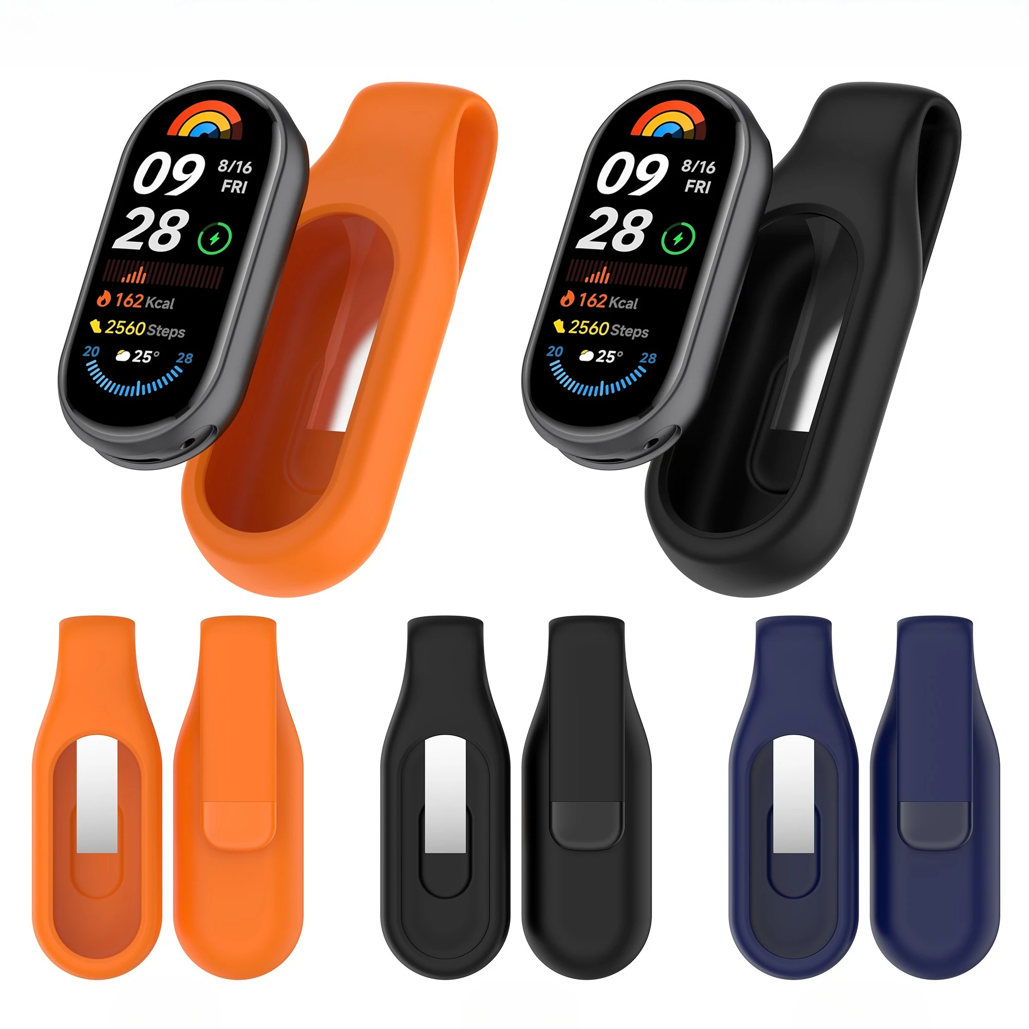 �y�Z�[�����z�V���R�����[�P�[�X�N���b�v Xiaomi Miband 8/9/10 �V���[�Y�V���R�����v�ی�P�[�X�X�`�[���N���b�v�J��