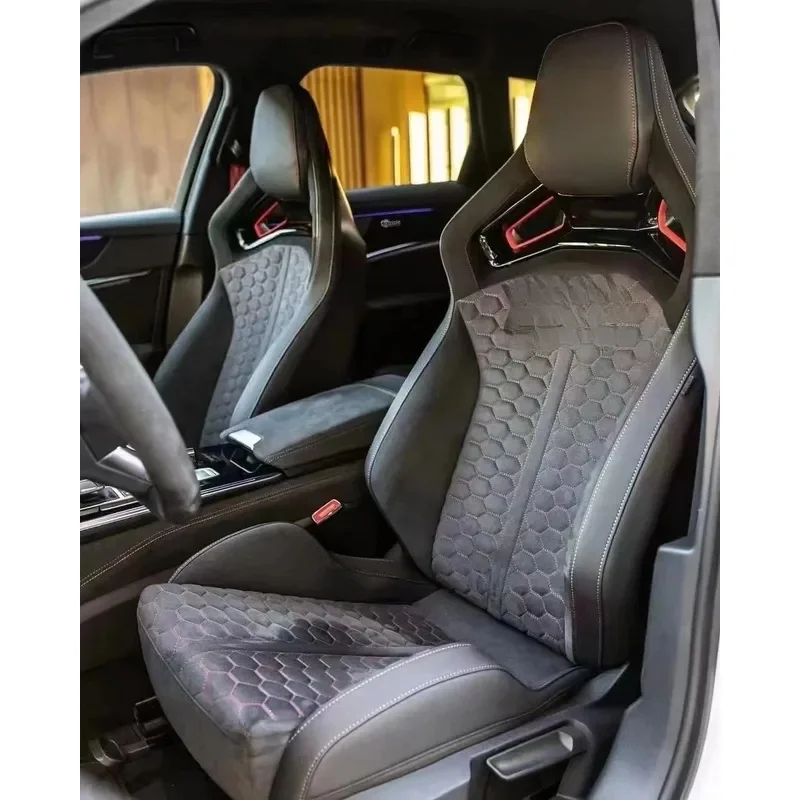 TT A4 A5 A6 A7 A8 Q3 Q5 Q7 Carbon Fiber Bucket Seat For All  To RS Car Accessories Racing Sports Seats Custom Leather Design