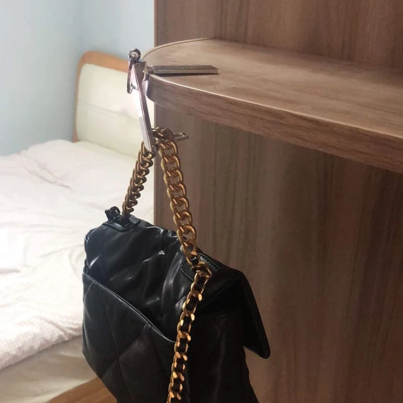 Handbag Hook Holder Foldable Stylish Hanging Hooks for Table Desk Phone Holder Foldable Hanger Carrying Weight 4kg Hook