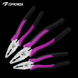 Topforza Combination Pliers CR-V Lineman's Pliers Steel Wire Cutter Multifunctional Heavy Duty Side Cutting Pliers Nippers