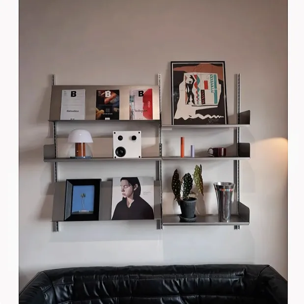 

medieval wall hanging industrial wind rack track system multi-layer coffee corner display rack display rack
