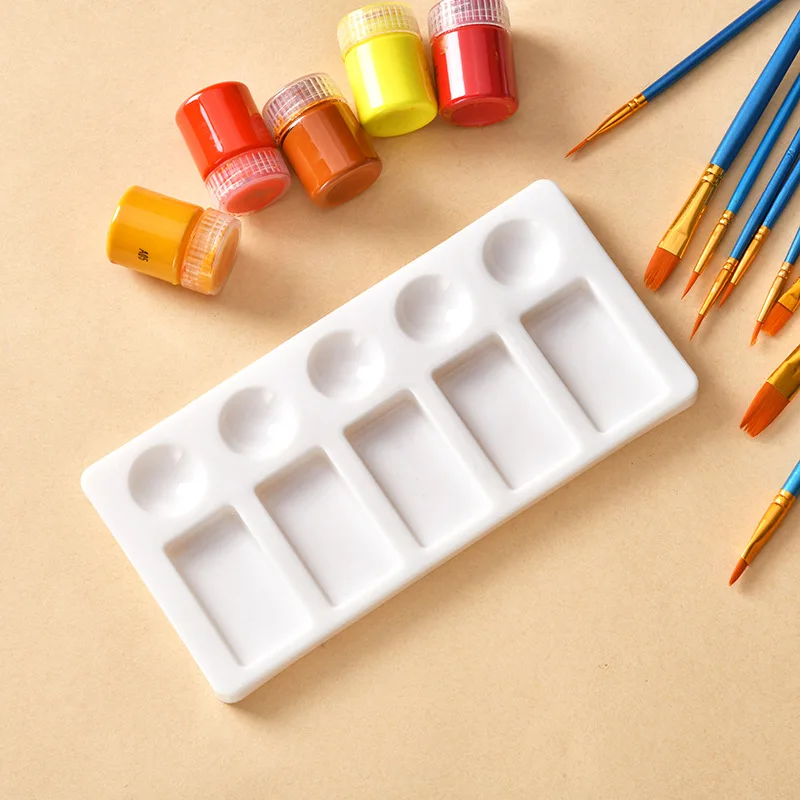 10-Well Plastic Paint Palette, Professional Mixing Tray for Watercolor Acrylic & Oil, Art Supplies for Students & Beginners
