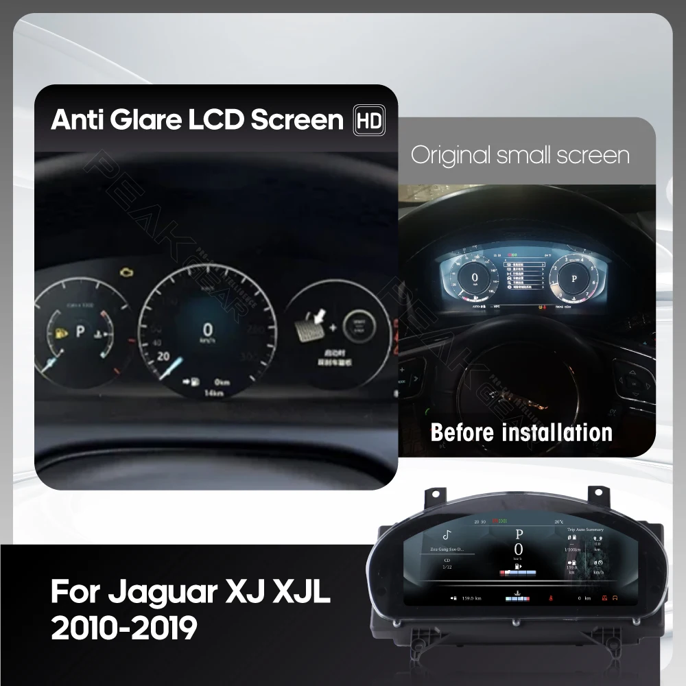 For Jaguar XJ XJL 2010-2019 Car LCD Dashboard Panel Virtual Cockpit Digital Cluster Instrument Speedometer Unit Display