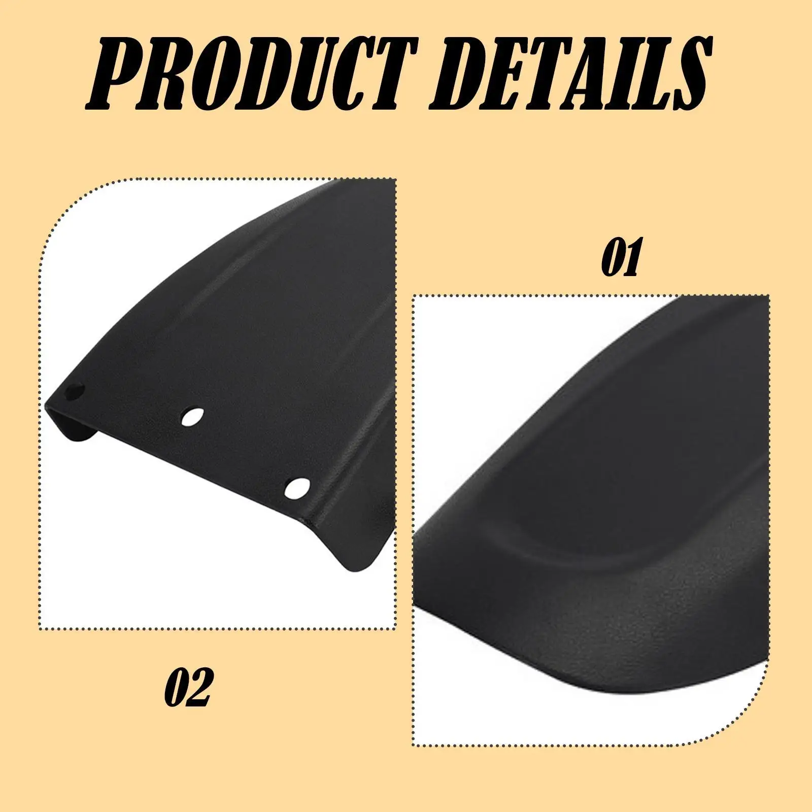 バイク オートバイ スプラッシュガード フェンダー PP 修理部品 7.8x4.9x1.4インチ S1 S2 RX用