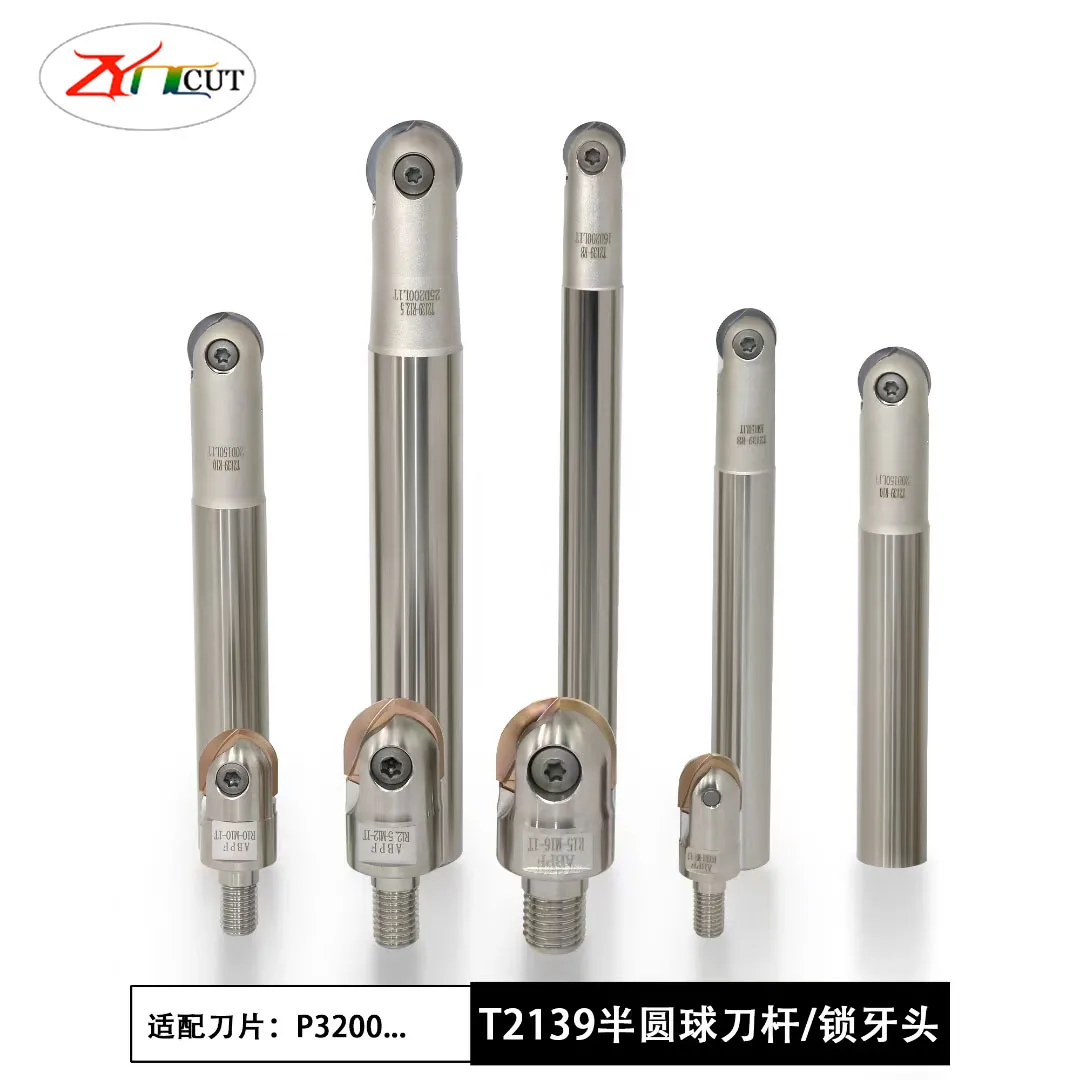 T2139 R5 R6 R8 R10 R12.5 Ball End Imitating Spherical Profiling End Milling Cutter with Hemispherical Insert