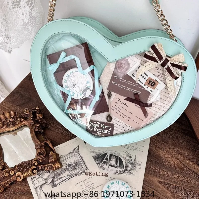 Lolita Love Heart Ita Bag Sweet Cute Kawaii Sac Femme Shoulder Bags for Woman Fashion Personality Bolsos De Mujer Bolso
