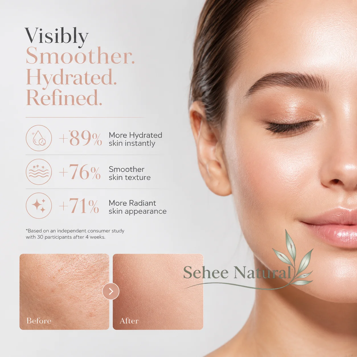 Peptides Hydrating Firming Ampoule Serum Deep Moisturizing Revitalizing Facial Essence Quick‑Absorb Brightening Skin Care