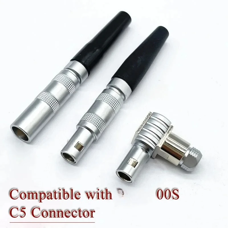 Compatible with Remo 00S Connector Metal C5 Connector Joint Bent Male Female Plug Socket Ultrasonic Signal Plug Thickness Gauge