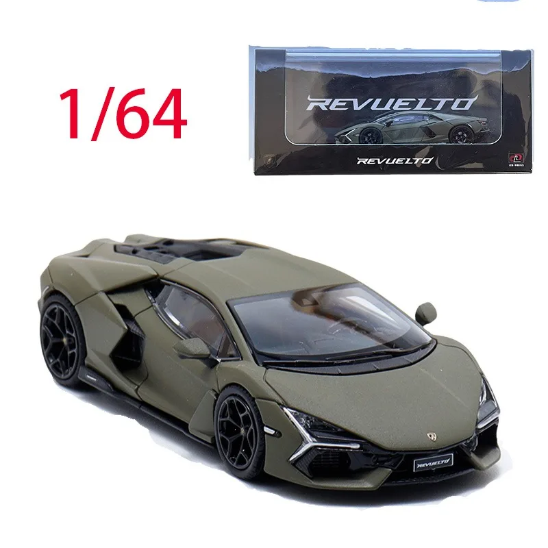 

Литой под давлением ЖК-дисплей в масштабе 1/64 Lamborghini Revuelto, новый отличный супер спортивный сплав, модель автомобиля, реалистичные украшения, игрушки для мальчиков, подарок