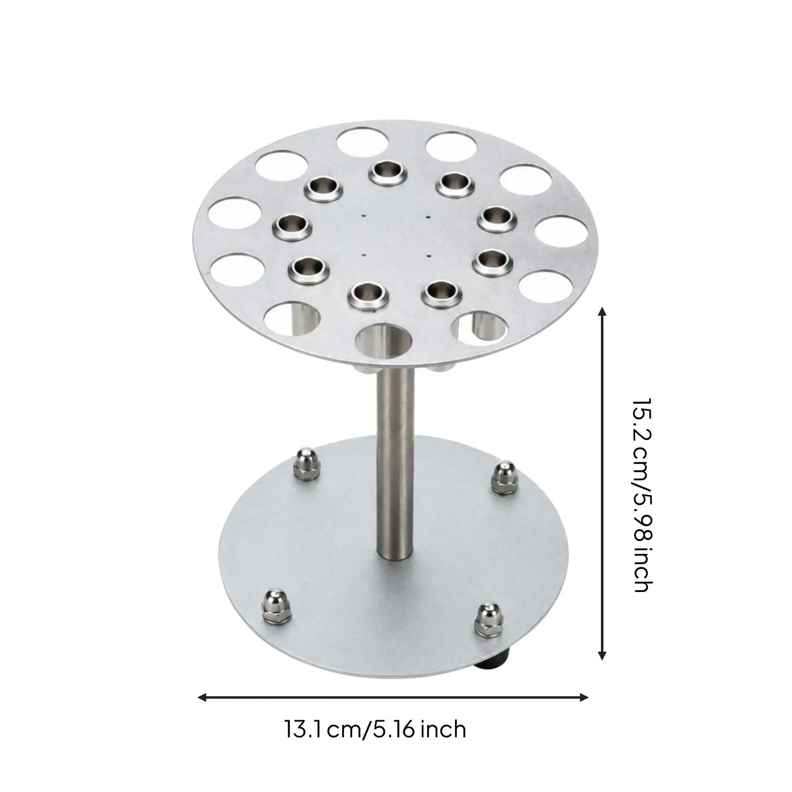 Compact Stainless Steel Rotating Screwdriver Organizer with Anti Slip Base for Repair Bench Tool Display