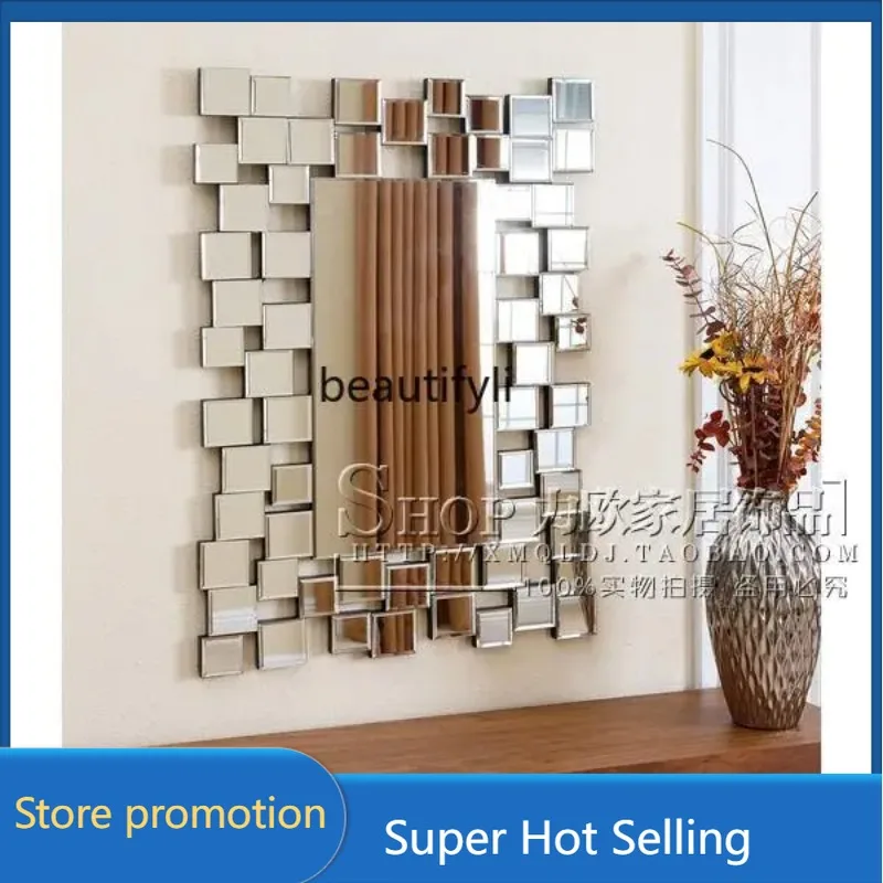 A506 Simple modern enigma mirror bathroom washing and dining side mirror dressing makeup mirror customization