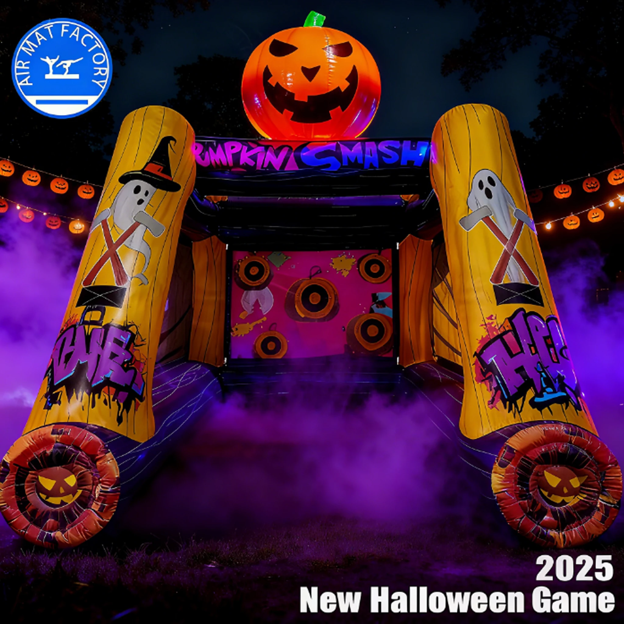 

Halloween Carnival Inflatable Axe Throwing Game - Oxford/PVC Pumpkin Target, Outdoor Carnival Party Game for Adults & Kids 2025