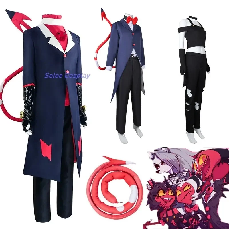 Anime Hellvua Blitzo Loona Cosplay Boss Costume Moxxie Millie IMP Uniforms Blitz Outfit Cosplay Clothes Halloween Party Suit