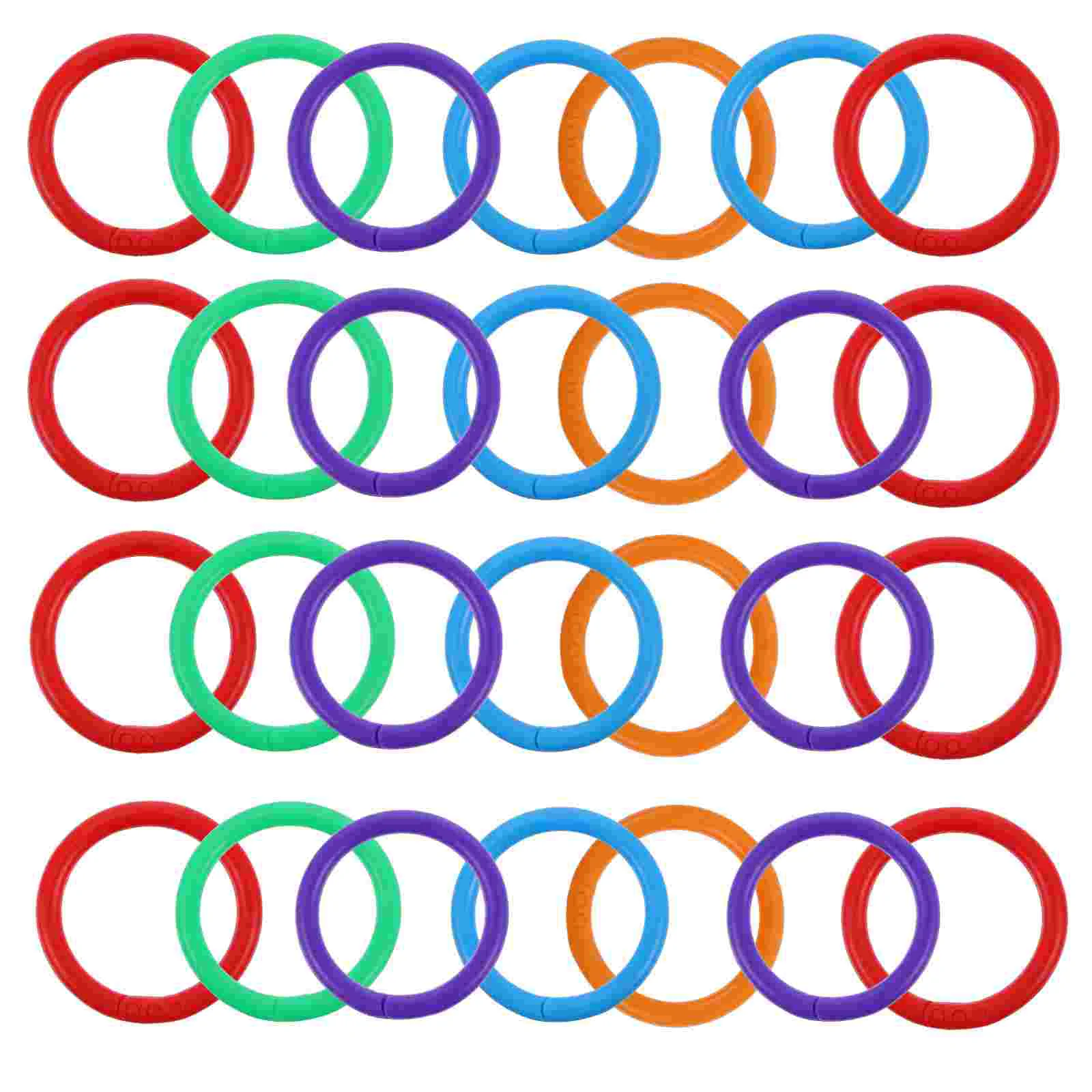 100 Pcs Color Ring Book Paper Photo Album Key Fob Binder Notebook Snap for Document Plastic Cards Travel The