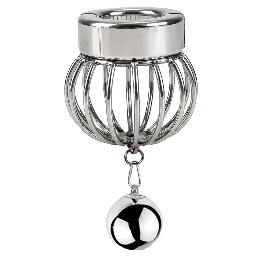 304 Metal Steel Scrotal Restraint Ball Stretching Scrotum Pendant Testis Lock Penis Ring Cock Cage Oschea Exercise Male Sex Toys