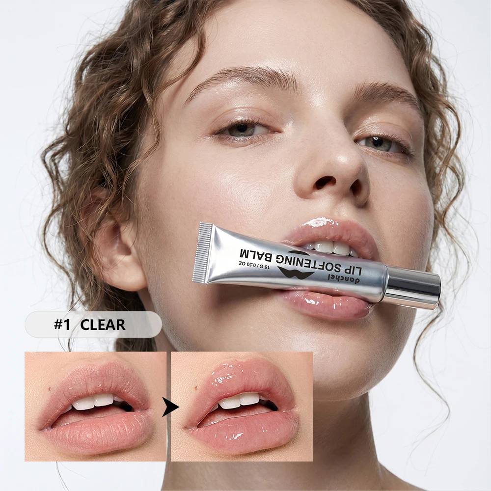 Lip Softening Balm Deep Moisturizing Nourishing Cooling Metal Applicator Design Gentle Exfoliation High Gloss Lip Plumping Balm