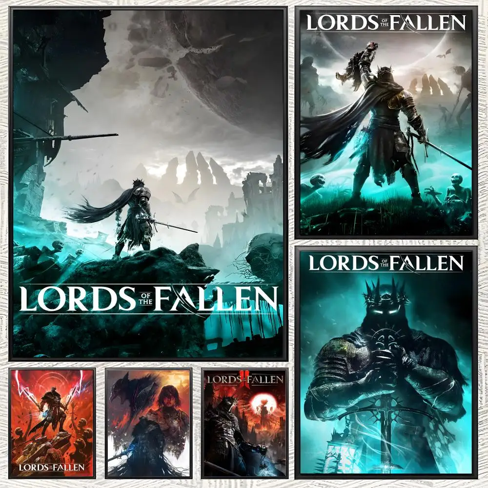 Game L-Lords of the F-Fallen Poster Self-adhesive Paper Print Home Living Room Bedroom Entrance Bar Cafe Art