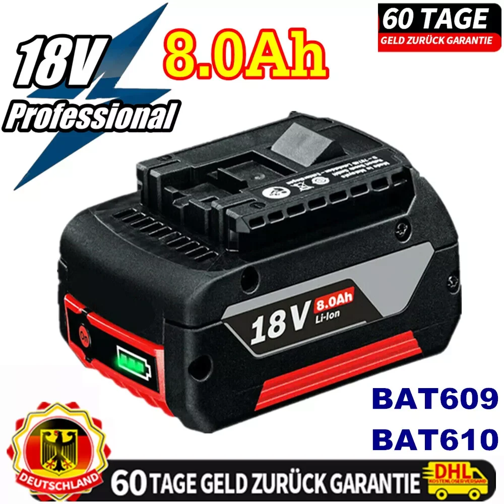 Pour BOSCH authentique 18V 8000mAh batterie LITHIUM-ION GBA 18V 8.0Ah 18V professionnel GBA GSR GSB