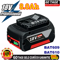 For BOSCH Authentic 18V 8000mAh LITHIUM-ION BATTERY GBA 18V 8.0Ah 18V Professional GBA GSR GSB BAT618 BAT609 with Charger