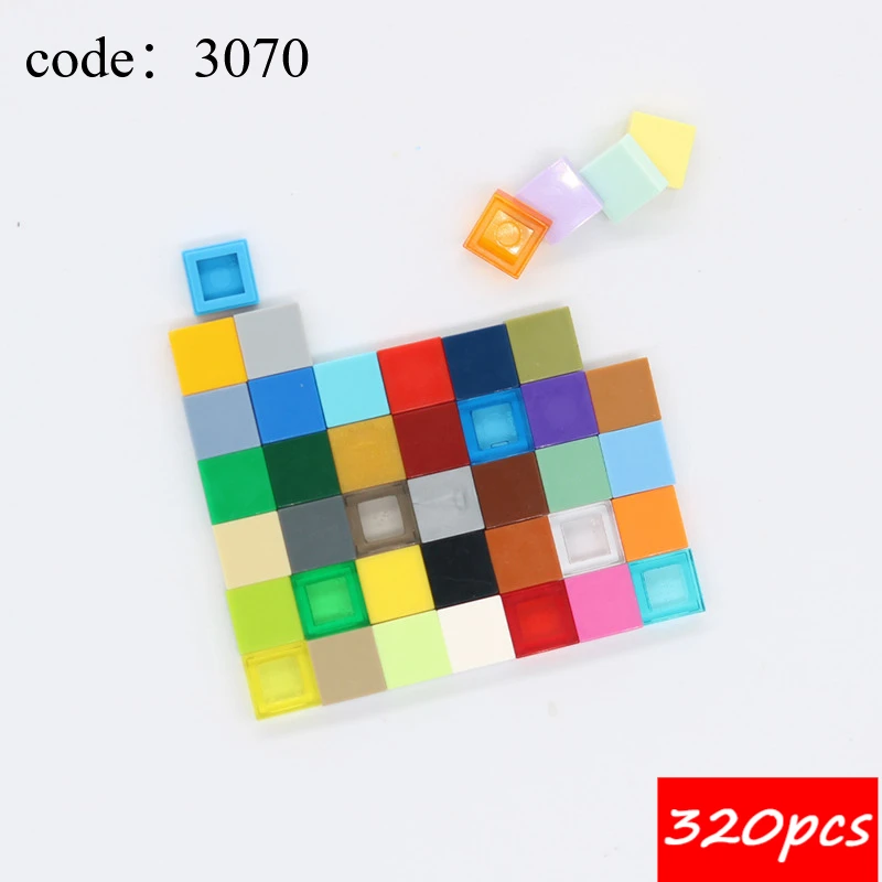 320 قطعة تجميع الجسيمات 3070 30039 1x1 بلاط تغيير الصيد اللبنات الطوب أجزاء لتقوم بها بنفسك الجمعية ألعاب تعليمية هدية