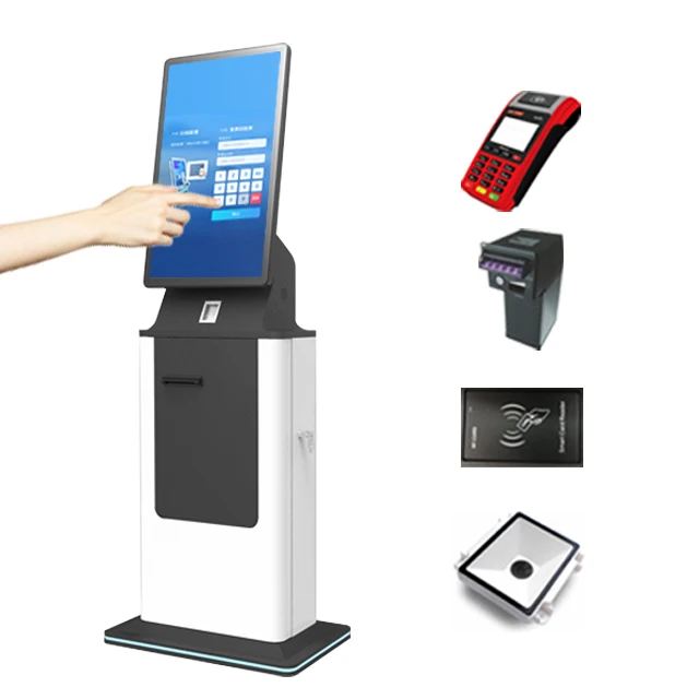 27 Inch Touch Screen Self Checkout Machine Kiosk Machine Customised Smart Kiosk Indoor Self-service Kiosk