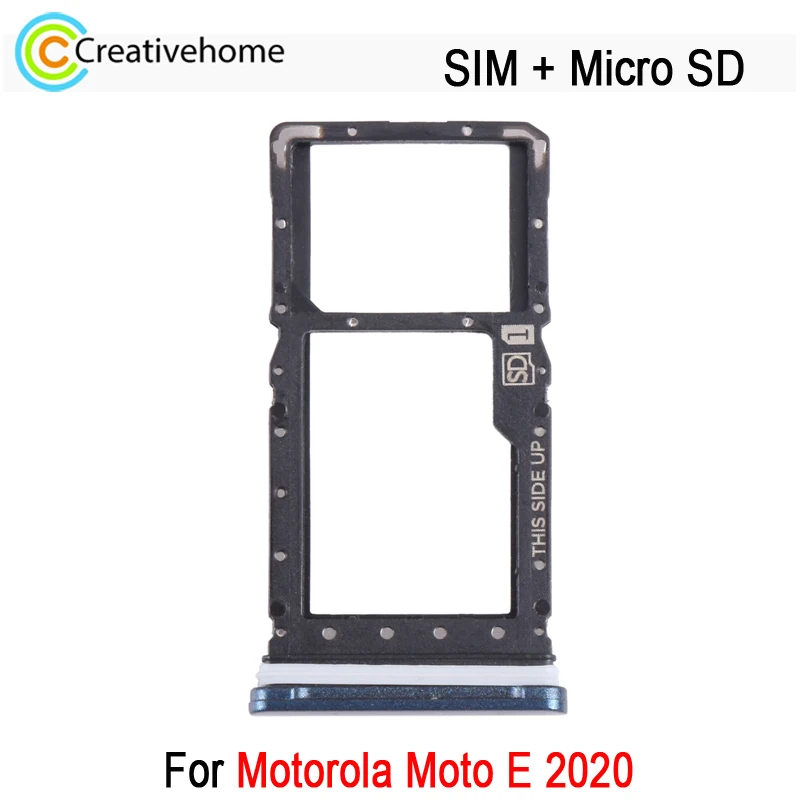 SIM Card Tray + Micro SD Card Tray For Motorola Moto E 2020