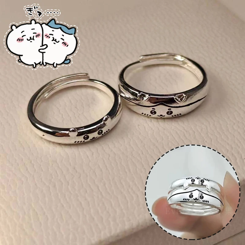 

Кольца Chiikawa Hachiware: Металлическое регулируемое кольцо для пальца в стиле аниме, для косплея, для женщин и мужчин, парные украшения, аксессуары, подарки для вечеринок