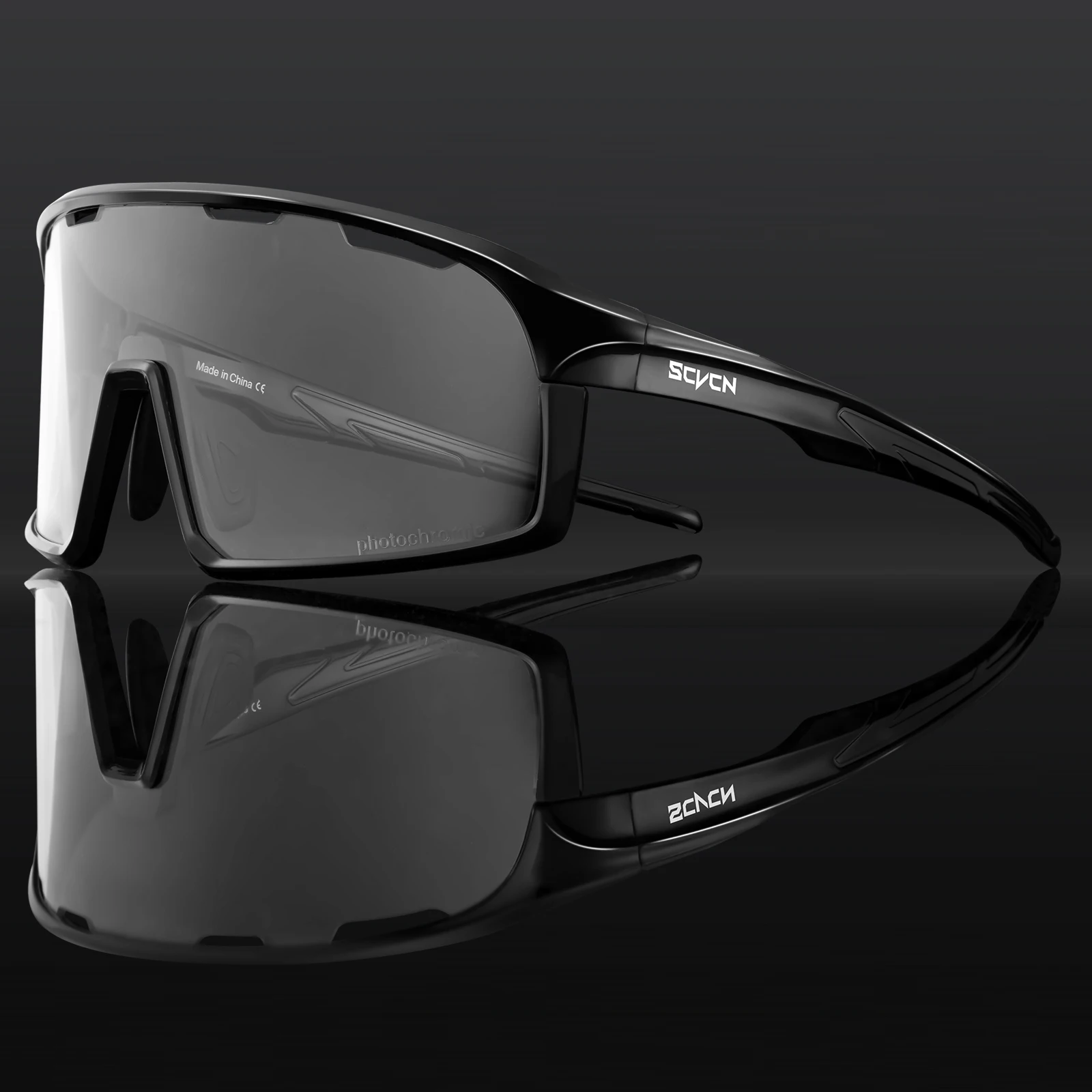 SCVCN Photochrome Radfahren Sonnenbrille Radfahren Gläser UV400 Fahrrad Brillen Sport MTB Outdoor Fahrrad Brille Sonnenbrille Okulare 7