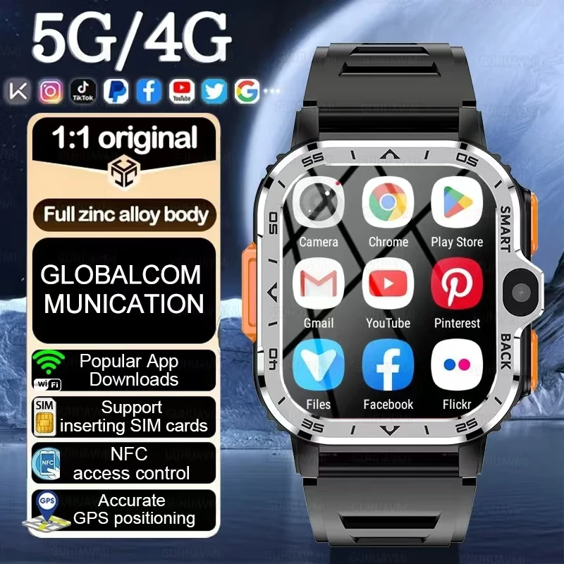 

2025 North Edge SIM Smart Watch 4G Network GPS Wifi NFC Dual Camera 64G ROM Storage Video Music Smartwatches For Android iO