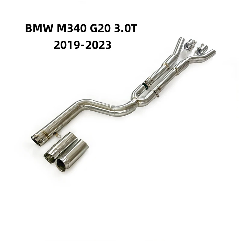 Suitable for BMW M340 G20 3.0T 2019-2023 exhaust pipe Stainless steel equal length middle pipe with resonator