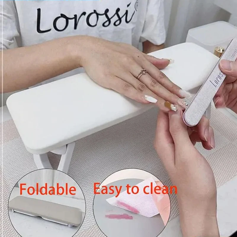 

Folding Hand Rest For Nail Art Hand Pillow With Cushion Adjustable Height Palm Arm Rest Table For Nails And Manicure Tool New