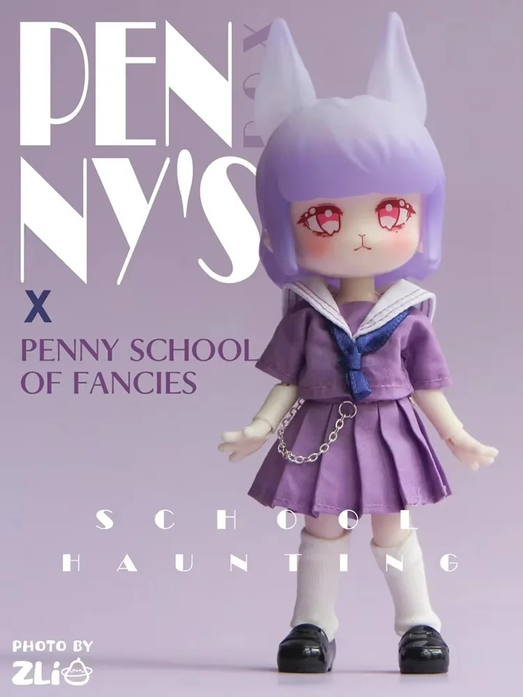 Super słodkie oryginalne pudełko Penny Toys School Haunting Series Figurka akcji Model Lalki Figurki 1/12 Bjd Śliczna ozdoba na biurko Gi