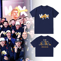 2025 New Red Bull Honda F1 Racing Suit T-Shirt - Max Verstappen WDC Four-Time Champion Loose Comfortable Fan Merch