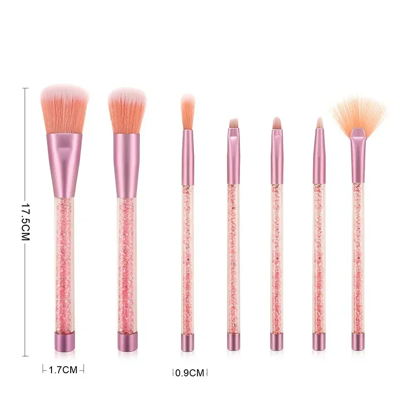 7 Teile/satz Diamant Glitter Make-Up Pinsel Foundation Blending Pulver Lidschatten Kosmetische Schönheit Bilden Tool Kit