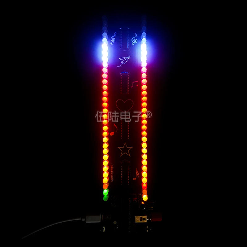 32 Segment Music Spectrum Rhythm Light DIY Electronic Kit Sound Level LED Welding and Soldering Electronic Components